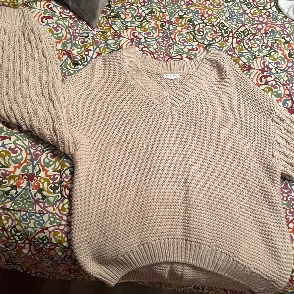 Button back sweater
